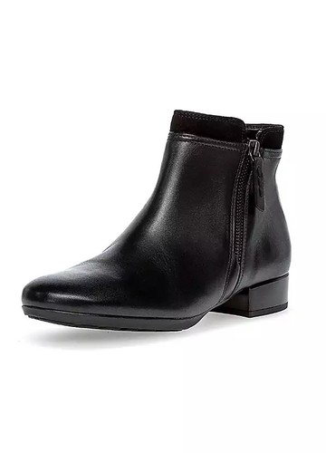 Gabor black briano ankle boots - black,
