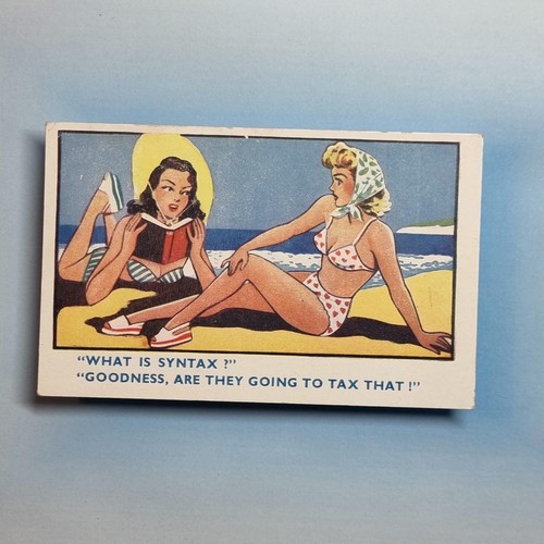 Saucy comic postcard c1955 - comic,