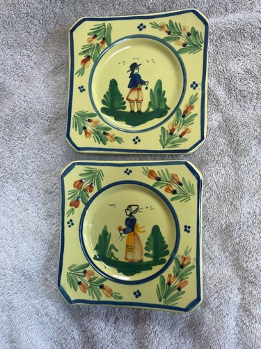 Quimper pair small yellow