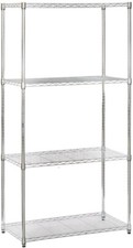 Chrome 4 Tier Wire Shelving
