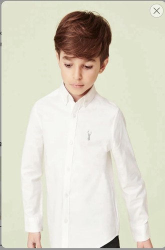 White oxford shirt - white,