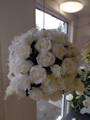 Hanging white slik - white,