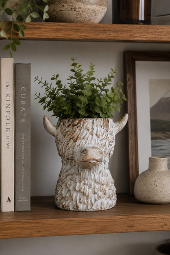 Highland cow head planter pot - highland,