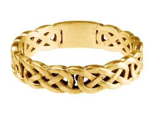 9ct gold celtic wedding ring - 9ct,