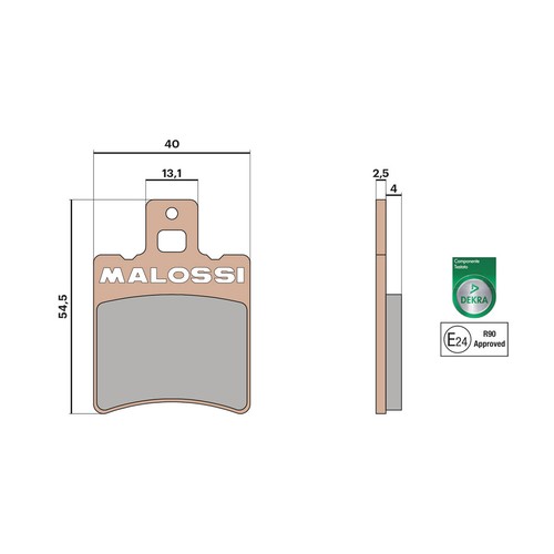 Malossi brake pads mhr - malossi, synt