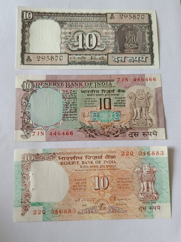 Old indian rupees 3 notes - ,