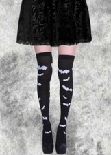 New 2 Pairs Gothic White Bat