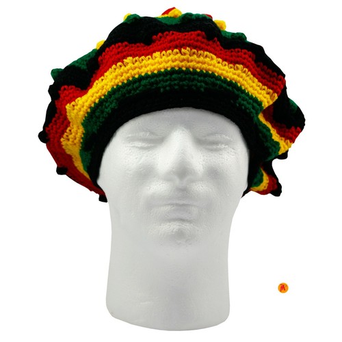 Rasta hat with bobbles - rasta,
