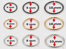 Surgical Steel Septum Nose Ring Ear Helix Tragus Ring Hoop (3 Gauges, 3 Sizes)