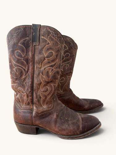 Dan post brown leather cowboy - dan,