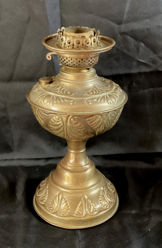 Vintage brass oil lamp - vintage,