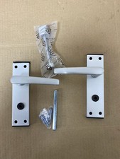 Carlisle Brass Mial Lever On Backplate Bathroom Privacy Satin Aluminium