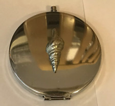 Sea Shell TG121 Fine Pewter on Round Shape Compact Mirror