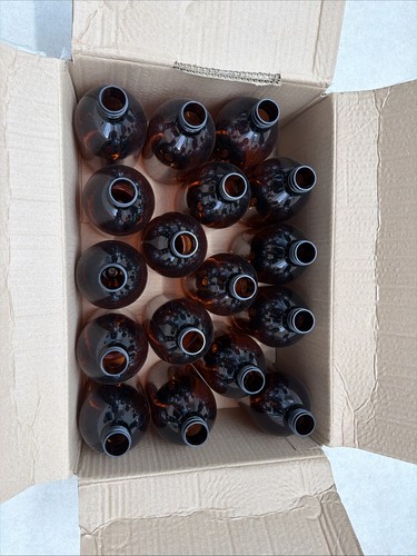 Amber 500ml plastic bottles - amber,