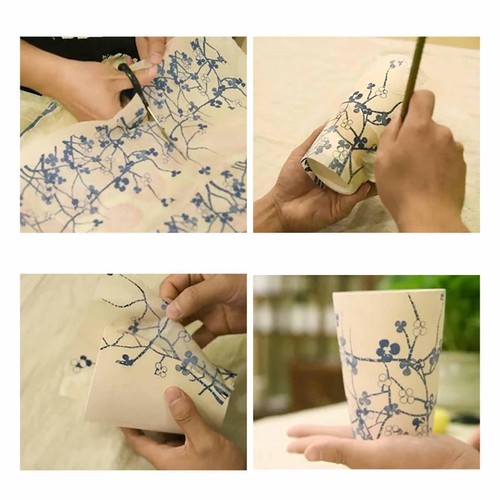 Underglaze paper transfer - paper,