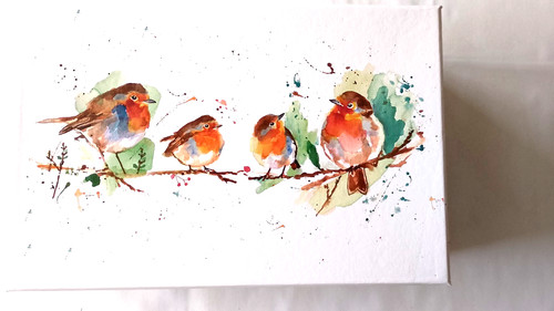Winter robins baubles box - winter,
