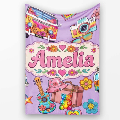 Soft fleece blanket hippie - soft,