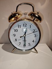 Acctim Saxon Bell Alarm Clock Brass New Unused.