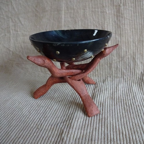 Polished cow horn - polished, bowl