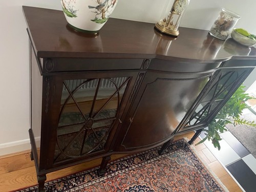 Antique bow fronted sideboard - bow,