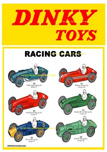 Dinky toys racing cars new - toys,