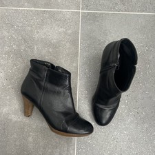 Jones Boot Maker Black Leather Ankle Boots Size 6/39