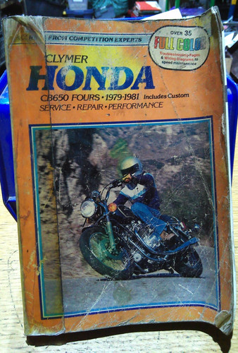 1981 clymer honda cb650 fours - honda,