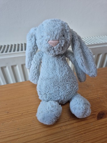 Blue bashful bunny - blue, rattle