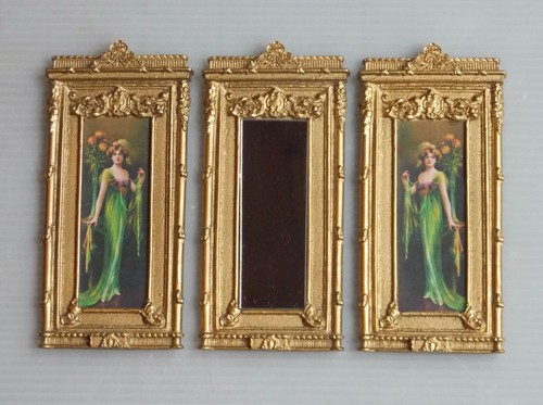 Dolls house ornate - dolls, mirror