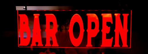 Bar open light sign - up,