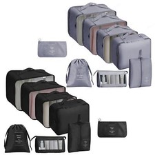 Packing Cubes Luggage Storage Bags 9 Pcs Portable Travel Organiser Suitcase Bags