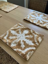 Dunelm Set Of 4 Warm Coloured Place Mats In Mustard Tones