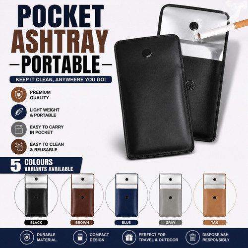 Pocket ashtray portable - pocket,