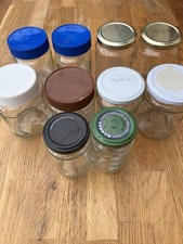 Bundle Of Glass Jars - 10 Jars With Lids - Various Sources