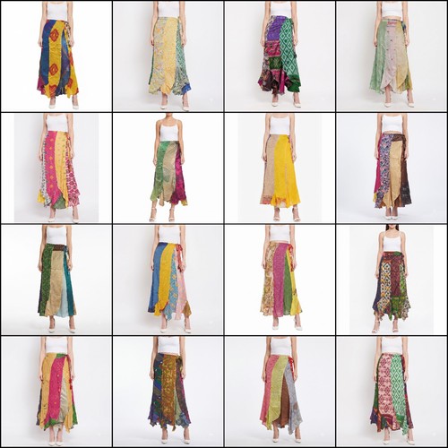 Boho upcycled sari wrap - upcycled,