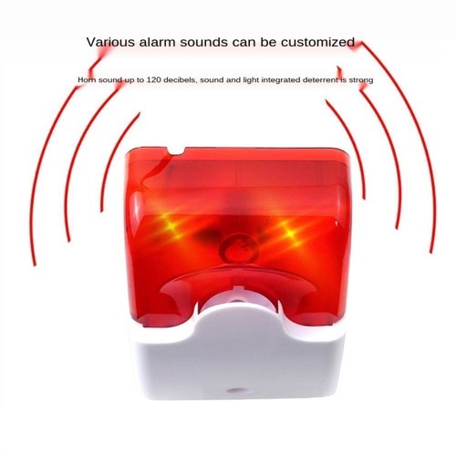 Strobe light siren alarm - light, with