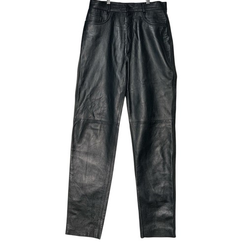 Peruzzi leather black pants - black,