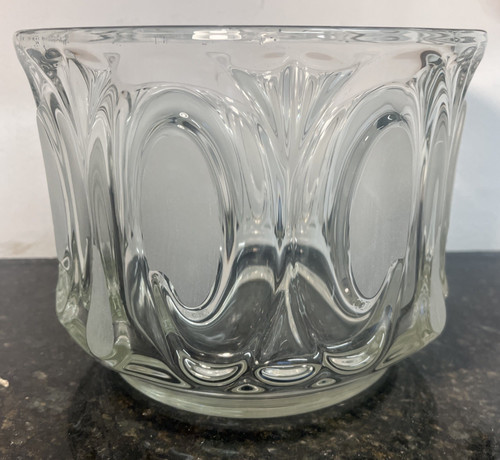 Heavy glass punch bowl - punch, retro