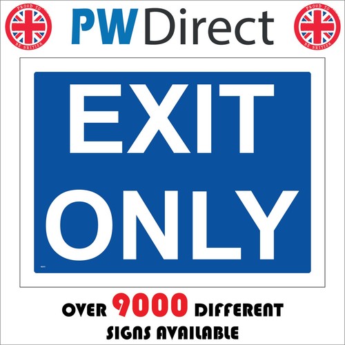 Sign exit only - exit, park