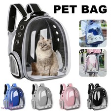 Astronaut Window Dog Cat Carrier Breathable Backpack Pet Travel Bag Transparent.