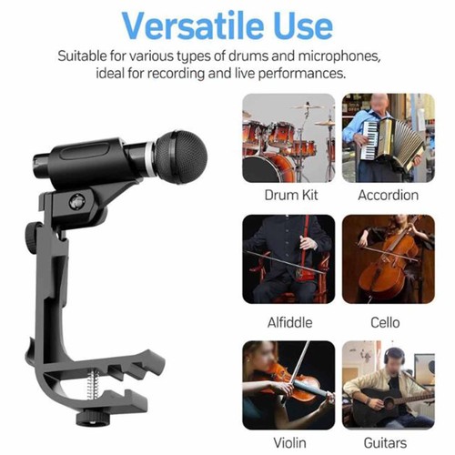 Drum rim mic clips adjustable - drum,