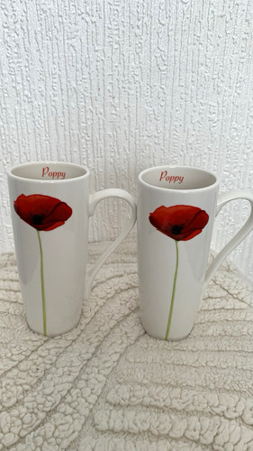 Set ceramic poppy floral - set,