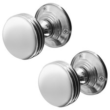 Lined Door Knobs Polished