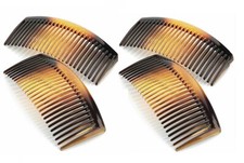 4x  BLK or BRO Long Large Side Hair Combs Plain Plastic Slides Grips [UK SELLER]