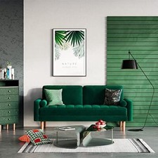 Modern Velvet 2/3 Seater Loveseat Sofa Couch Settee Lounge for Home Small Space
