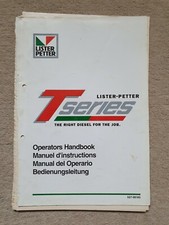 LISTER PETTER T SERIES ENGINE OPERATORS MANUAL