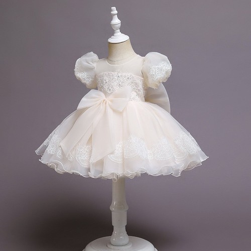 Girl cream lace beaded pearl - cream,