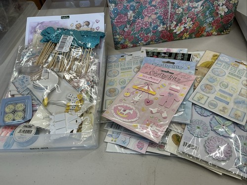 Box full baby stuff - full, of
