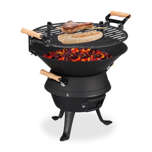 Cast iron bbq adjustable - cast,