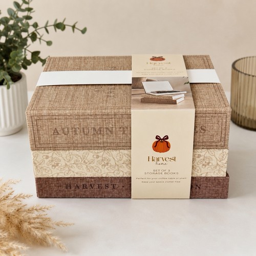 Autumn book storage boxes - autumn,